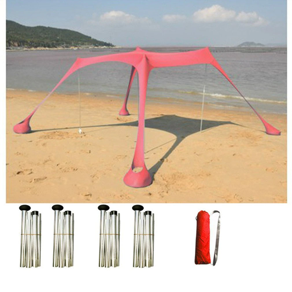 Cheap Goat Tents Family Beach Sunshade Lightweight Sun Shade Tent With Sandbag  Anchors 4 Free Pegs UPF50+ UV Large Portable Canopy Drop Shipping Tents 